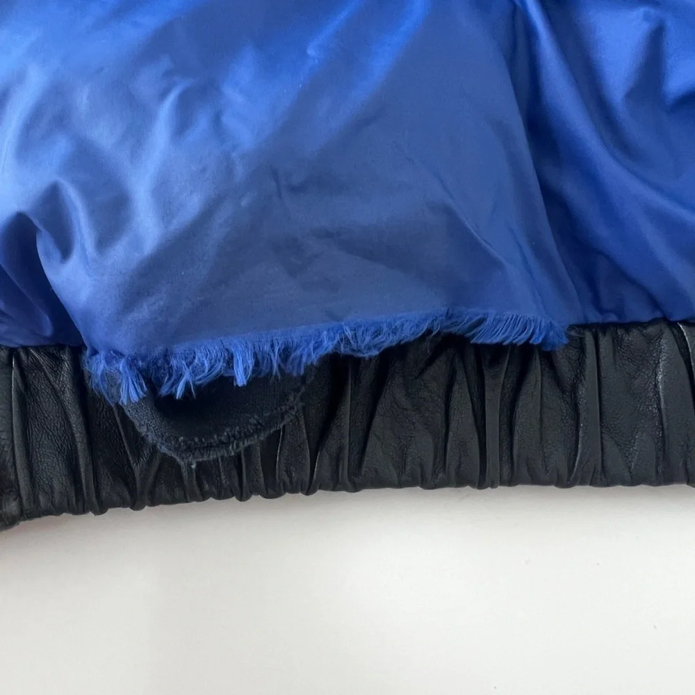 Baldinini Men's Blue Leather Jacket - Picture 7 of 12